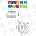 FARO ROTATIVO LED BASE FIJA 12-24V 36W 12LED IP67 EXPLORER MOD: CA7067