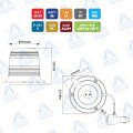 FARO ROTATIVO LED BASE MAGNETICA 12-24V 36W 12LED IP67 EXPLORER MOD: CA7068