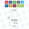 FARO ROTATIVO HALOGENO VARILLA FIJA 12-24V 55-70W H1 IP56 MOD: CA2040C