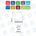 FARO ROTATIVO HALOGENO VARILLA FLEXIBLE 12-24V 55-70W H1 IP56 MOD: CA2050C