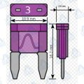 SURTIDO DE FUSIBLES DE COCHE MINI 16,3x3,6mm 10 PIEZAS MOD: AP234