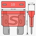 SURTIDO DE FUSIBLES DE COCHE ESTANDAR 18,5x5,1mm 180 PIEZAS MOD: AP235