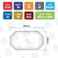 PILOTO DE EMERGENCIA LED ECLIPSE BASE FIJA 16" 12-24V 39W 56LED IP67 MOD: CA7632B