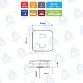 PILOTO TRASERO CUADRADO LED 10-30V 2 FUNCIONES MOD: CA7107