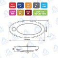 LAMPARA OVALADA INTERIOR LED 10-30V 5W 800lm 20LED IP67 MOD: CA7072
