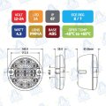 PILOTO TRASERO REDONDO LED 12-24V 3 FUNCIONES MOD: CA9007 CON TAPA