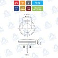 PILOTO TRASERO REDONDO LED 10-30V 2 FUNCIONES MARCHA ATRAS Y ANTINIEBLA MOD: CA7009