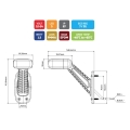 PILOTO DE POSICION LED 10-30V BLANCO/ROJO/AMBAR CON BRAZO RECTO VERTICAL DERECHO MOD: CA6194V