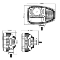 FARO DE CONDUCCION (LUZ DE CARRETERA 2696/1348lm 44/22W) (LUZ DIURNA 500lm 7W) 12-24V MOD: CA6165L