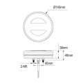 PILOTO TRASERO REDONDO LED 10-30V 3 FUNCIONES MOD: CA9004