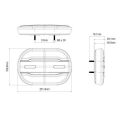 PILOTO DE EMERGENCIA LED SIGMA II BASE MAGNETICA 10" 12-24V 35W 72LED IP69K MOD: CA7637