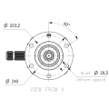 GRUPO COMER (9.227.821.10) 075CV 540rpm RATIO [1:1.83] LF-227J 2 EJES (1"3/4z20 ESTRIADO)
