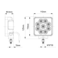 FARO DE TRABAJO LED CUADRADO 4,4" 6840lm 54W 10-32V IP67 EXPLORER MOD: CA5739