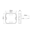 PILOTO DELANTERO CUADRADO LED 12-24V 3 FUNCIONES CON INTERMITENTE MOD: CA7111L