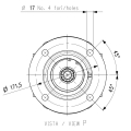 GRUPO COMER (9.199.004.00) 045CV 540rpm RATIO [1:2.53] LF-199A 3 EJES (H-HEX.Ø41 H-HEX.Ø41 ESTRIADO)