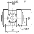 GRUPO COMER (9.267.002.00) 029CV 540rpm RATIO [1:1.92] TB-27C 2 EJES (H-HEX.36 1"3/8z6)