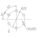 GRUPO COMER (9.278.063.10) 029CV 540rpm RATIO [2.91:1] T-278F 2 EJES (1"3/8z6 BRIDA Ø150)
