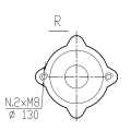 GRUPO COMER (9.732.347.20) 080CV 540rpm RATIO [1:1/1.88:1] DP-732B 2 EJES (1"3/4z20 1"3/8z6)