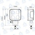 FARO DE TRABAJO LED CUADRADO 3" 3780lm 32W 10-30V IP67 MOD: CA5744